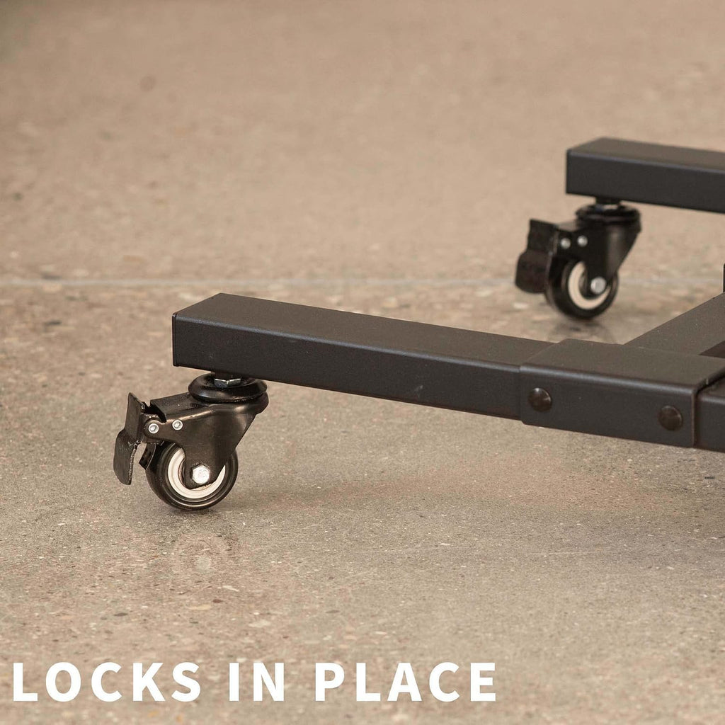 VIVO Height Adjustable TV Cart with Wheels & Shelf for 13-50 in Screens - Image 6