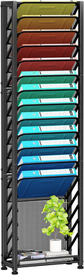 Simple Trending Wall File Organizer, 18-Tier Mesh Hanging Paper Document Folder Holder, Desktop Metal Files Storage Rack for Office and Home, Black by SimpleTrending