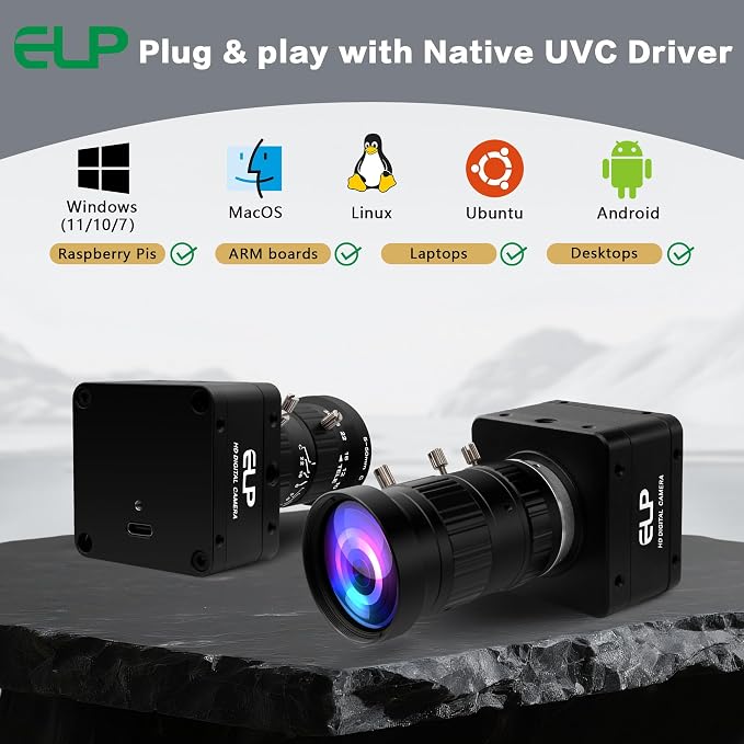 ELP Ultra HD 20MP Varifocal USB 3.0 Camera for Computer Manual Zoom 3840P USB3.0/2.0 Lightburn Cameras for Windows Linux Mac Pi 5-50mm 10X Variable Focus AR2020 High Speed 4K 30FPS Webcam for PC - Image 8