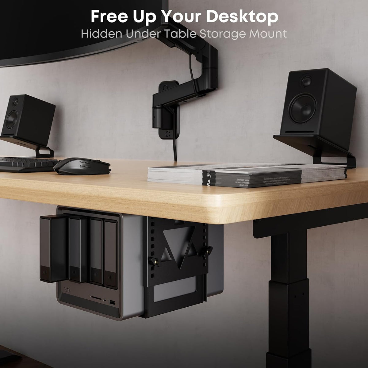 PUTORSEN Under Desk Mini PC Mount NAS Mount Bracket Holder - Image 2