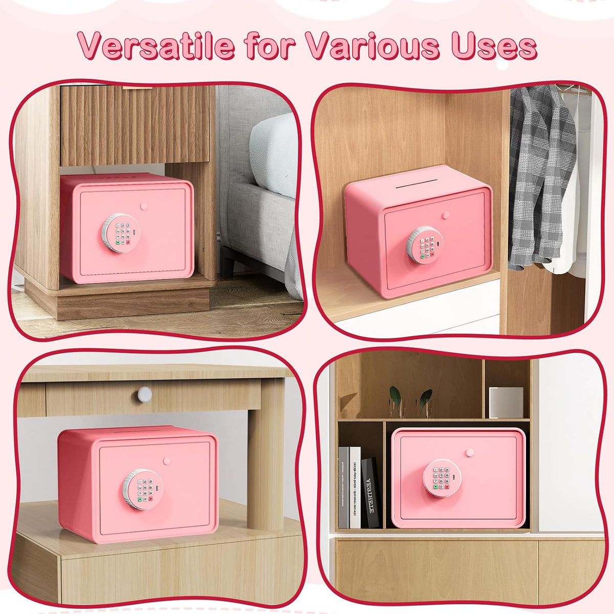 Goldenkey Kids Mini Safe Small Cash Box, Money Security Safe, Piggy Bank - Image 7