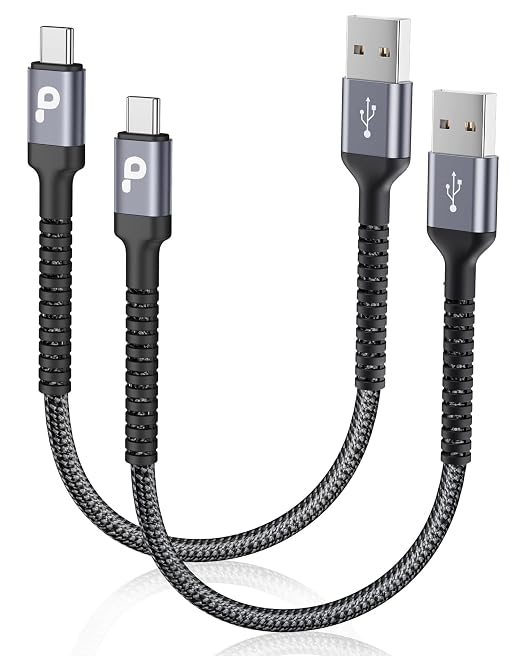 USB C Cable Fast Charging, 2Pack 1FT USB A to USB C Charge Cable Short | USB Type C Charging Cord Compatible with iPhone 17/16/15/Samsung Galaxy S20 S10/Google/Plus Note 10 9 8 by PRAKIE