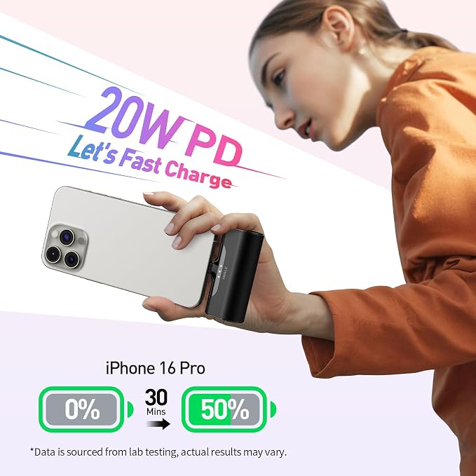 iWALK Portable Charger for iPhone 17/16/15 USB-C Small Power Bank 20W 4,500mAh Fast Charging Battery Pack Compatible with iPhone 15/16/17 Plus/17 Pro/17 Pro Max, Samsung Galaxy S25/S24/S23 Android - Image 2