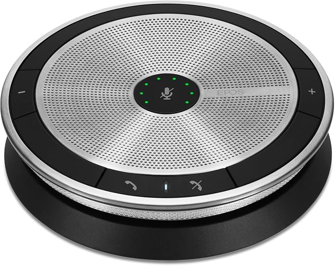 Sennheiser Enterprise Solution SP 20 ML 506050 Sound-Enhanced, User Friendly Mobile Speaker Phone For Desk Mobile Phone Softphone PC Connection Skype for Business Certified, Silver, EXPAND SP 20 by EPOS