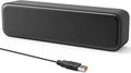 [Upgraded] Computer Speakers for Desktop PC, USB Plug-n-Play, External Speakers for Laptop, Mini PC Sound Bar with Stereo Loud Sound, Enhanced Bass, Compatible with Windows, macOS, ChromeOS, Linux by LIELONGREN