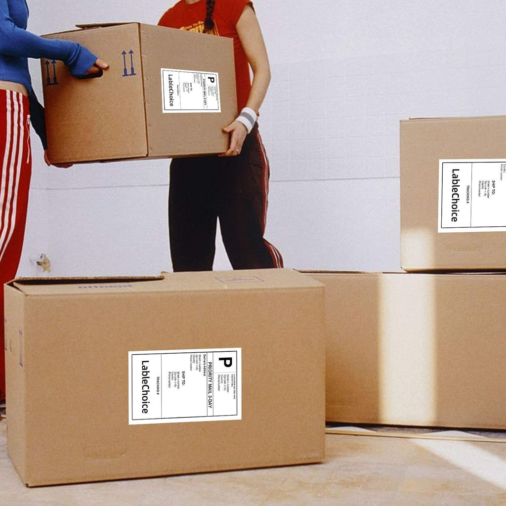 2000 Labels 4 x 6 3-Proof Commercial Grade Fanfold Direct Thermal Labels Compatible with Zebra, Rollo, Munbyn, 4 Stacks White Perforated Permanent Strong Adhesive Mailing Shipping Labels - Image 5