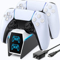 OIVO P5 Controller Charger with Fast Charging AC Adapter, P5 Controller Charging Station Stand for Play Station 5, Docking Station Replacement for PS 5 Accessories Kits by OIVO