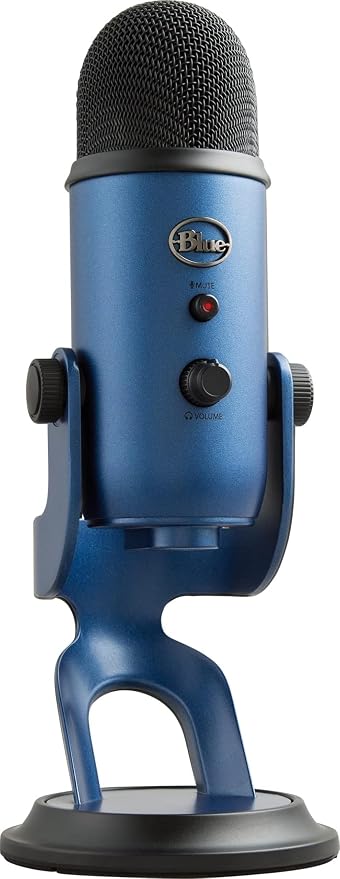 Logitech Creators Blue Yeti USB Microphone for PC, Mac, Gaming, Streaming, Podcasting, Studio and Computer Condenser Mic with Blue VO!CE Effects, 4 Pickup Patterns, Plug and Play - Midnight Blue | Mac, Gaming, Streaming, Podcasting, Studio and Computer... by Unknown