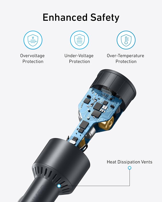 Anker 167.5W Max 3-Port Ultra-Compact USB C Fast Charging Car Charger | Fast Charging Adapter for MacBook Pro / Air, iPhone 17 / 16 / 15 Series, Samsung S25, iPad Pro, AirPods, and More - Image 5