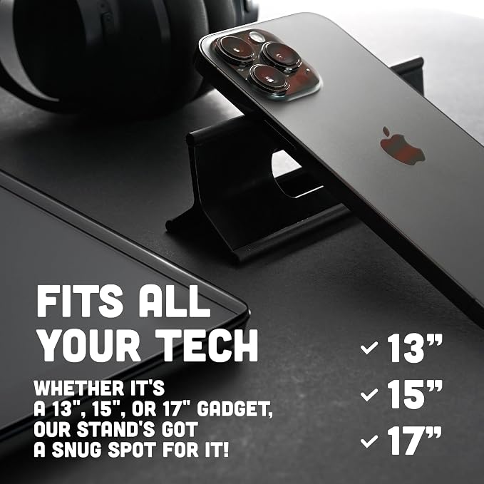 Steepy Portable Laptop Stand for Desk – Adjustable Height, & Portable Laptop Holder – Ergonomic Computer Stand for Cooling & Comfort – Slip-Proof, Sturdy Design – Universal Fit for 13-17 Inch Devices - Image 6