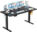DUMOS 63 Inch Electric Standing Desk, Memory Adjustable Home Office Desk | Sit Stand Up Desk for Work Home Office,Adjustable Desk, Rising Computer Table with Splice Board,Cable Management,Hook,Black by DumosLifestyle