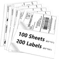 9527 Product 8.5" x 5.5" Half Sheet Self Adhesive Shipping Labels for Laser & Inkjet Printers, Easy to Peel Label, 100 Sheet 8.5 x 11 Address Labels, 2 Labels per Sheet (200 Labels) by 9527 Product