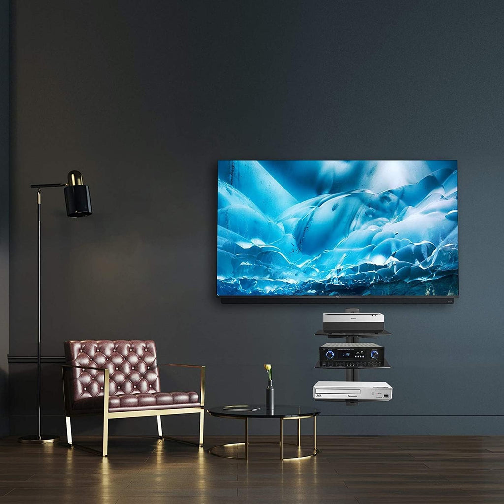 Suptek Glass TV Wall Mount with DVD Shelf and PS4 Support, 3-Tier CS303 - Image 2