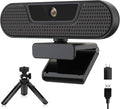 saylas 4K Webcam with 4 Noise Cancellation Microphone, W8GS Web Cam, Privacy Cover, 85° FOV, Plug & Play Web Streaming Camera for Computer, USB Webcam for Pc, Laptop, Desktop, Mac by SAYLAS