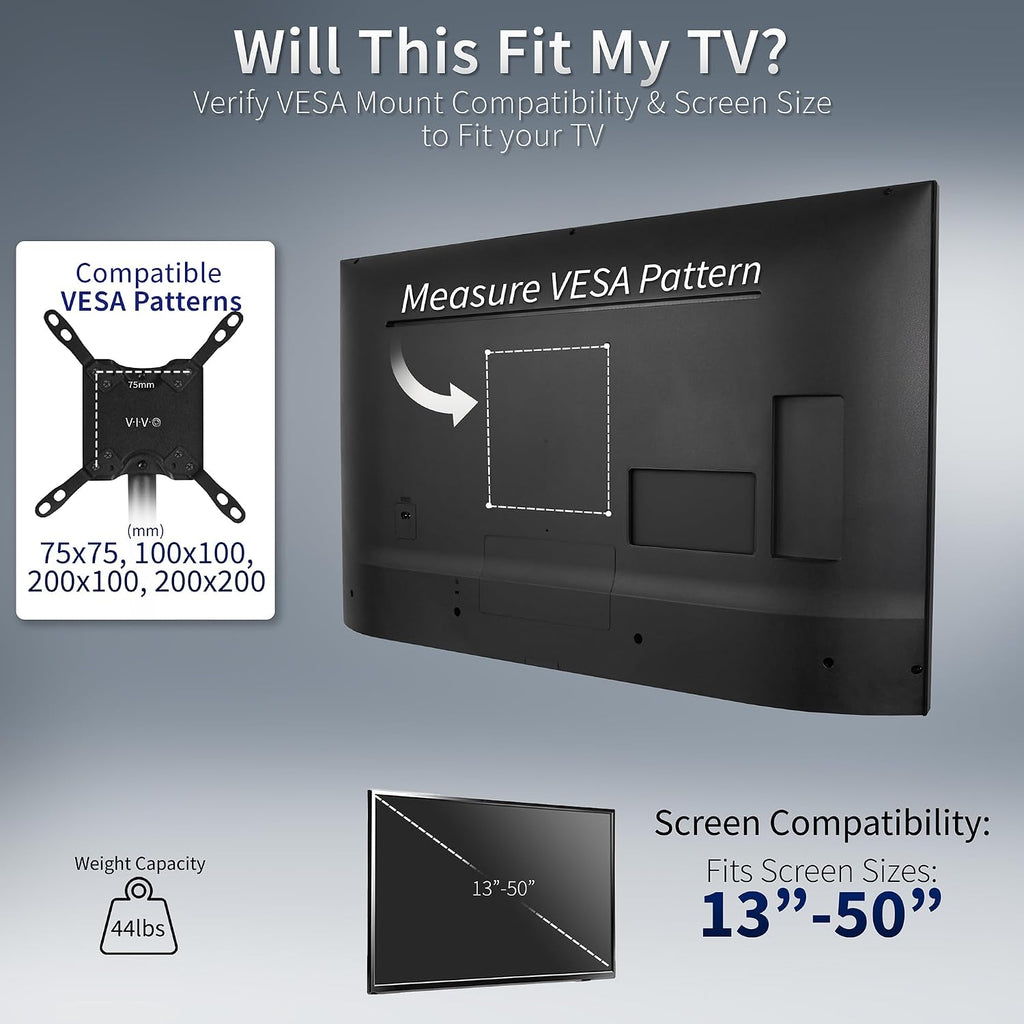 VIVO Extra Tall Height Adjustable TV Floor Stand for 13-50 in Screens - Image 4