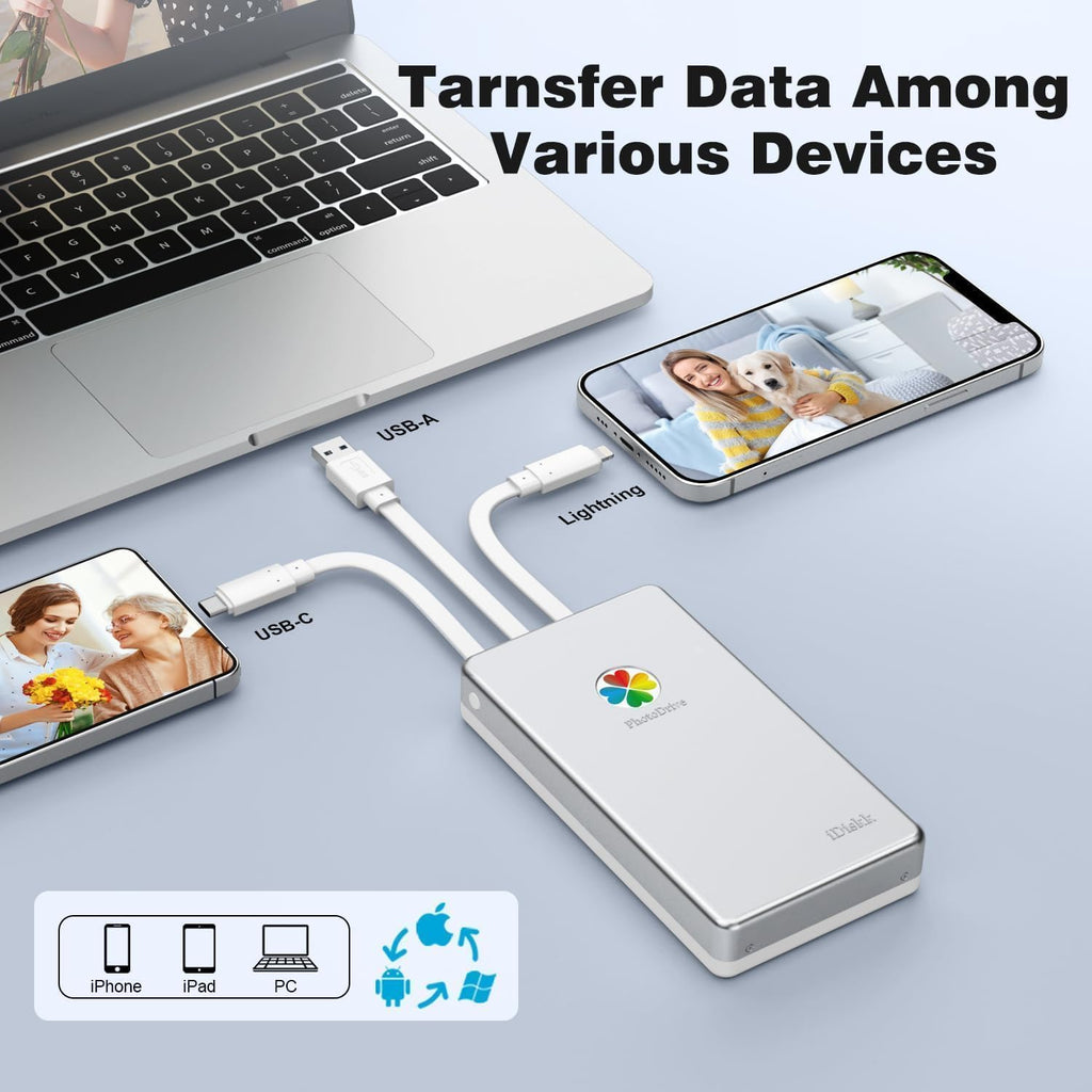 iDiskk App-le Certified 500GB External Hard Drive for iPhone Android Phone - Image 4
