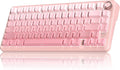 RedThunder K75 Wireless Mechanical Gaming Keyboard, 75% Hot Swappable Creamy Keyboard with Knob, RGB Backlit, Pre-lubed Switches, Side Engraved PBT Keycaps, Wireless/Wired/BT5.0, Gradient Sakura Pink by RedThunder