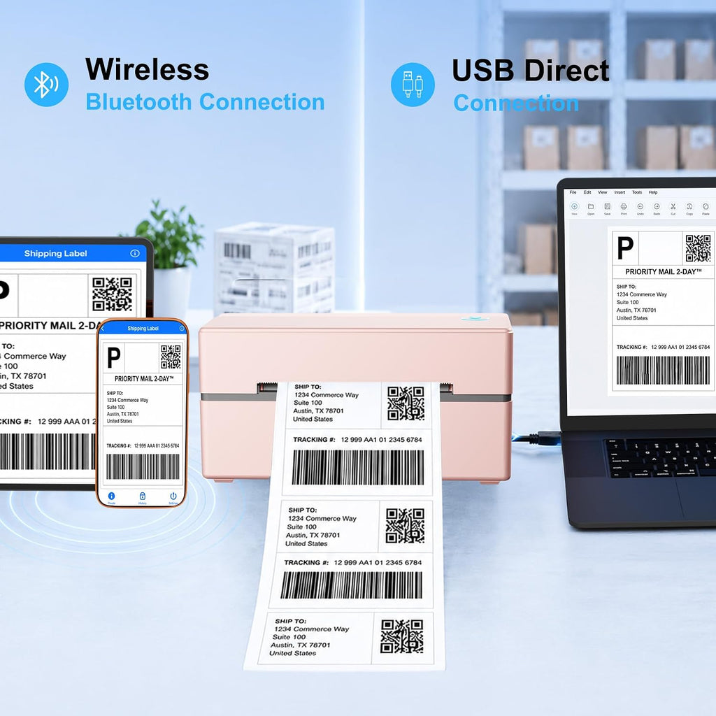 Thermal Shipping Label Printer 4x6 Bluetooth Label Maker for Small Business - Image 5