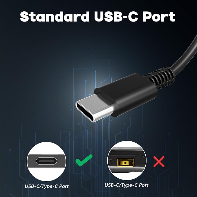 NELEBUTO 65W USB C Laptop Charger Universal Adapter | Compatible with HP Chromebook Lenovo Thinkpad/Yoga Dell Asus Acer Samsung Google Series Type C Power Cord - Image 6