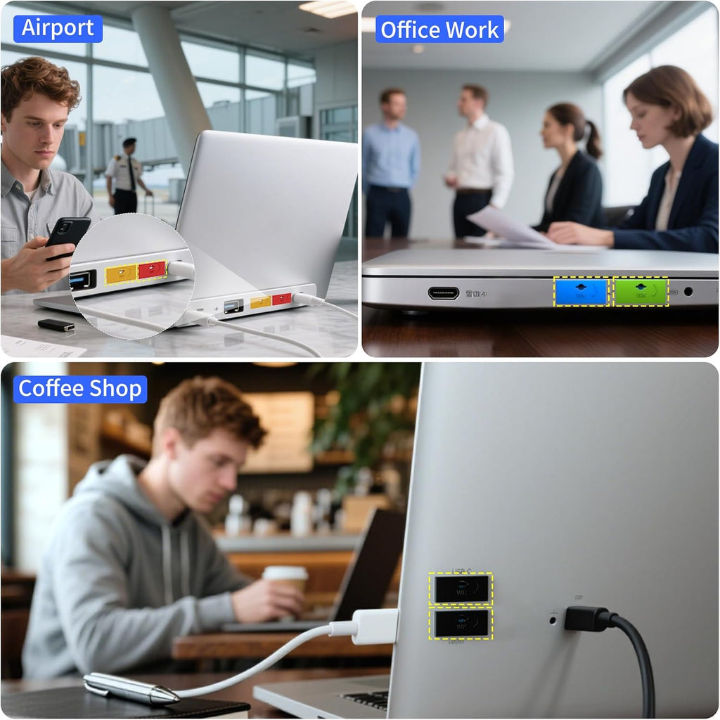 50PCS USB-A Port Blockers with 3 Keys-Removable Type-A Data Protection - Dust & Moisture Resistant Shield for Laptops, PCs, Gaming Devices & Tamper Protection (Black) - Image 4