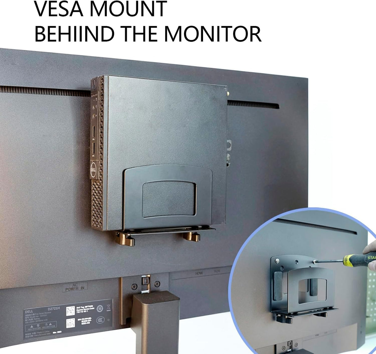 Adjustable Small Device Wall Mount Or VESA Mount Behind the Monitor |Design for Streaming Media Player, Switch, WII,Cable Boxes, Modems,Router,Power,mini pc,Mac mini,OptiPlex MFF and More - Image 6