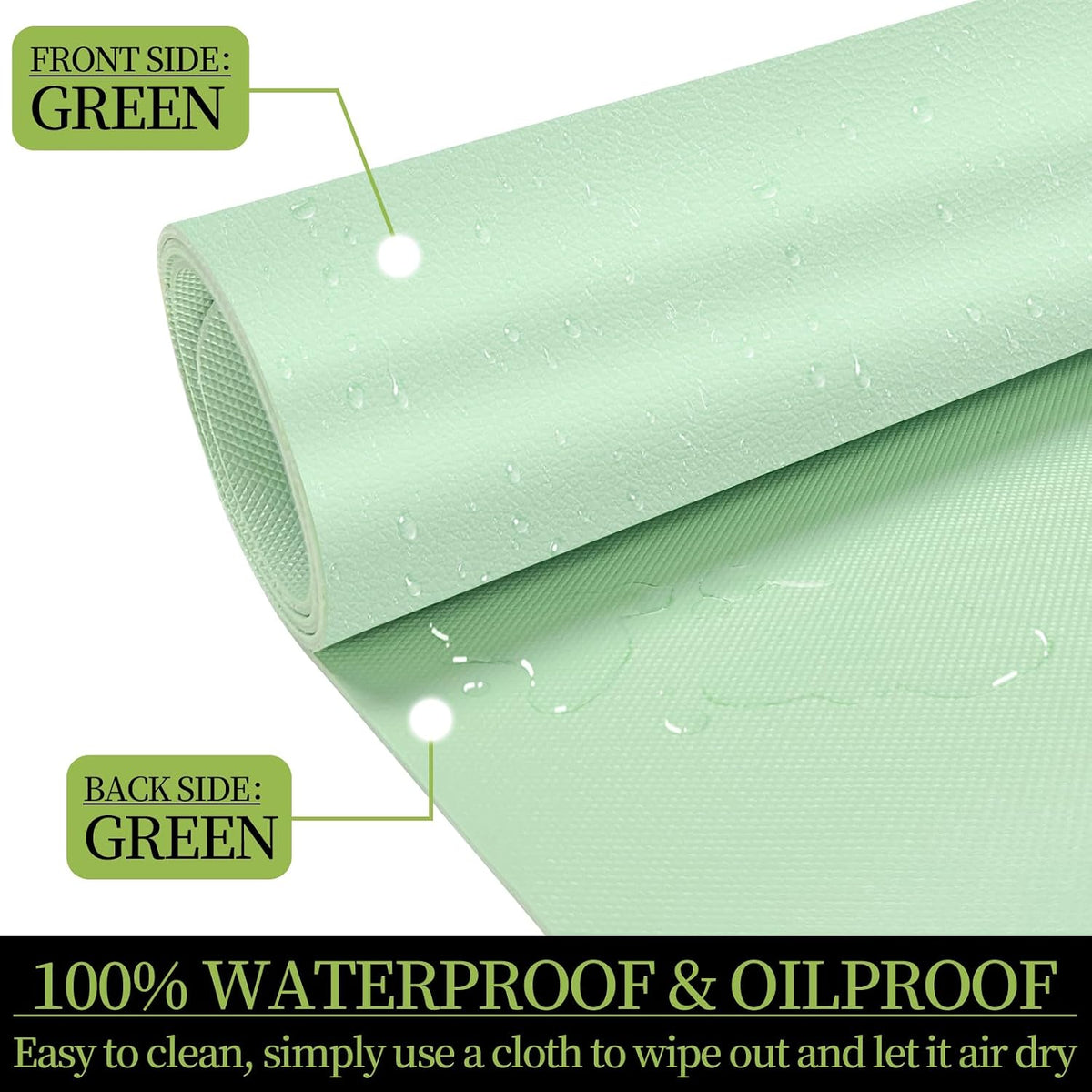 Leather Desk Pad Mat, Green Desk Mat, 23.6" x 13.7" - Image 6