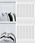 Mr. Pen- Bulk Space Saving Hangers for Clothes, 24 pcs, 5 Slots, Plastic | Collapsible Hangers with 360° Swivel Hook, Hanger Hooks Space Saver for Closet Organizers and Storage, Dorm Room Essentials by MrPen