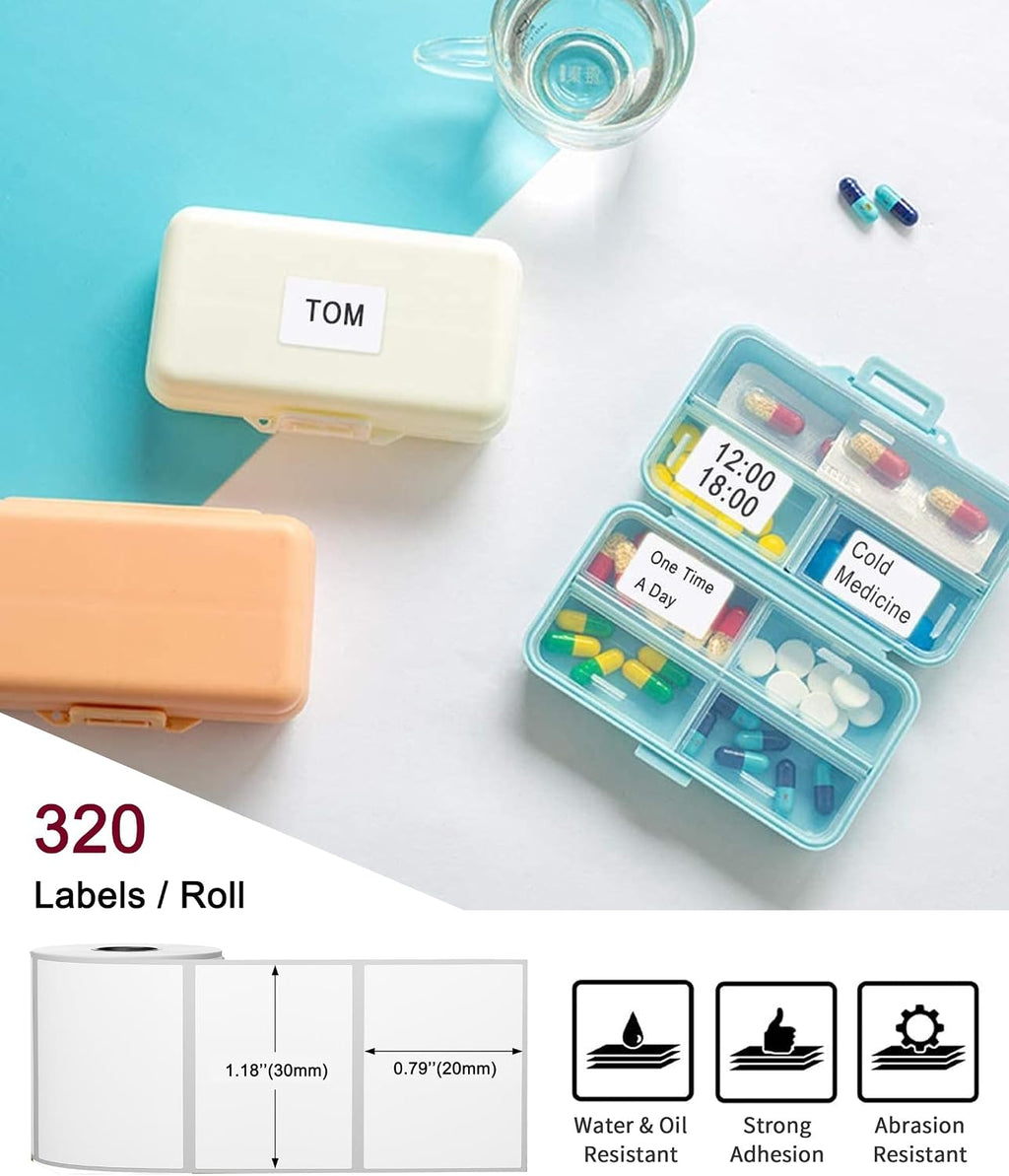 [3x320 pcs] Phomemo Original Labels M110, 1.18'' x 0.79''(30 x 20mm) - Image 2