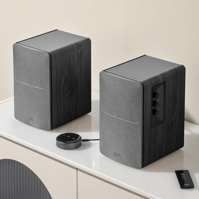 Edifier R1280T Powered Bookshelf Speakers - 2.0 Active Near Field Studio Monitor Speaker - Black - 42 Watts RMS - Image 6