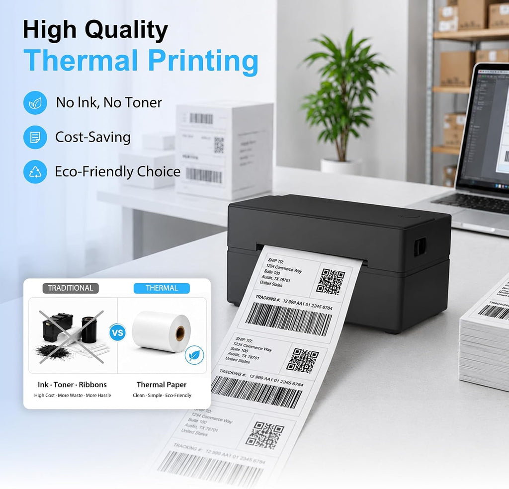 Thermal Shipping Label Printer 4x6 Bluetooth Label Maker for Small Business - Image 2