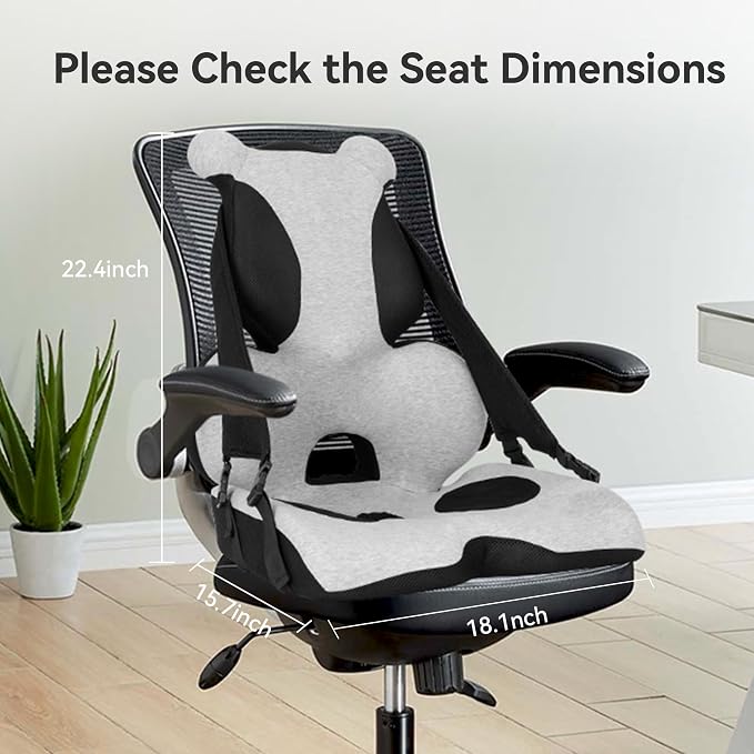 Lumbar Support Pillow Memory Foam, Car Seat Cushion, Office Chair Cushion, One Piece Chair Pad, Improve Posture, Sciatica, Hip & Back Coccyx Tailbone Pain - Image 8