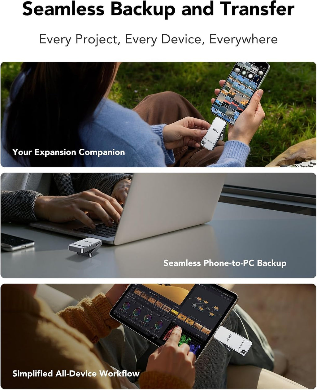 Lexar D70E 2TB Dual Drive External SSD, Up to 2000MB/s Read 1800MB/s Write - Image 4