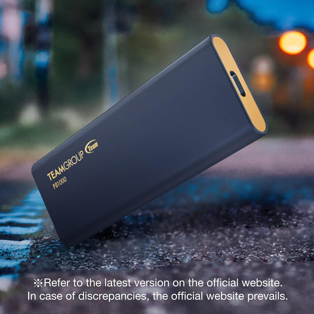 TEAMGROUP PD1000 1TB Aluminum Portable External Solid State Drive SSD, Read up to 1000MB/s, USB-C, USB A 3.2 Gen 2, Waterproof, Dustproof (IP68), Shockproof, Pressure Resistant T8FED6001T0C108 - Image 3