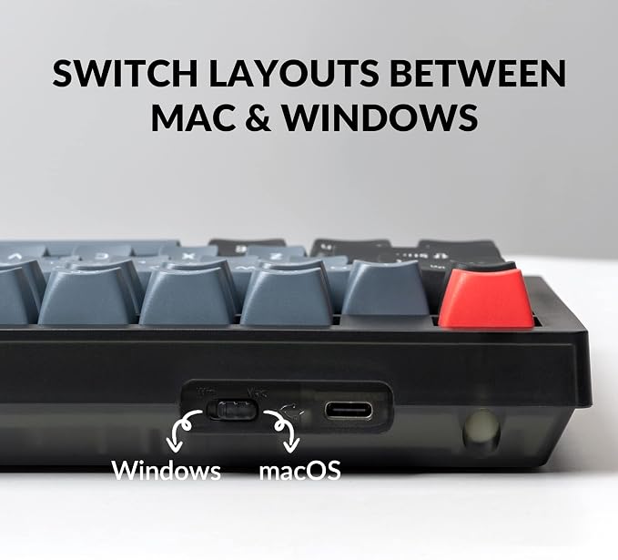 Keychron V6 Wired Custom Mechanical Keyboard, Full-Size QMK/VIA Programmable Macro with Hot-swappable Keychron K Pro Brown Switch Compatible with Mac Windows Linux (Frosted Black-Translucent) | QMK Programmable with Hot-swappable Keychron Brown Switch ... - Image 6