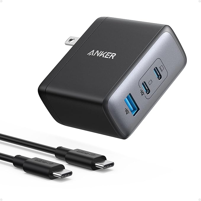Anker Nano 100W MacBook Charger, 3-Port Fast Compact GaN USB Charger Block | With 1 Pack & 1 Cable for MacBook Pro/Air, Pixelbook, ThinkPad, Dell XPS, iPad Pro, iPhone 17 Series, Galaxy S23, and More by Unknown