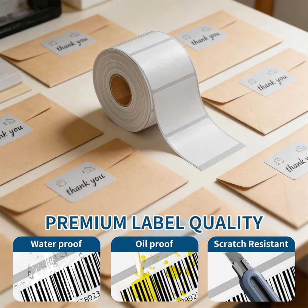 3x2 Thermal Labels, 750 Sheets/1 Roll, White Thermal Printer Stickers - Image 7