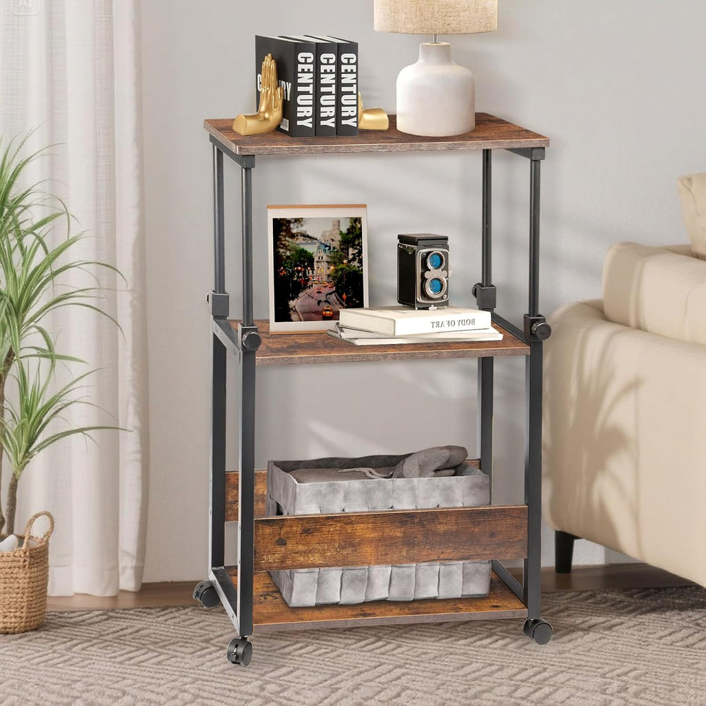 Height Adjustable Computer Tower Stand, Top Adjustable 24"Wx12"Dx23"-38"H - Image 8