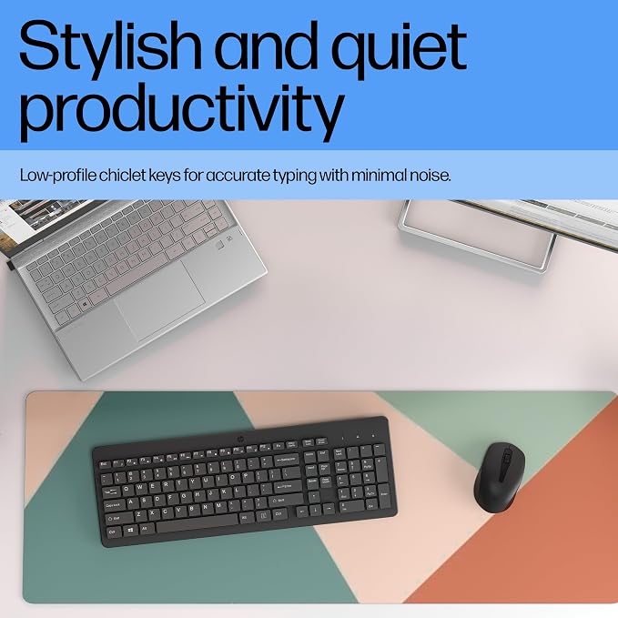 HP 220 Wireless Keyboard - 2.4GHz Connectivity w/Data Encryption - Low-Profile Chiclet Keys - Win/Mac - Laptop, PC Compatible - Shortcut Keys & Num Pad - LED Num, Caps, & Scroll Lock (‎‎805T2AA#ABA) - Image 3