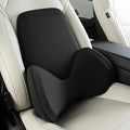 BEBAS Ergonomic Memory Foam Extended Lumbar Support Pillow for Car, Black | Extended Full Back Support, 2-in-1 Detachable Design Lumbar Cushion, Breathable Washable Cover, Fits for Driving, Office by BEBAS