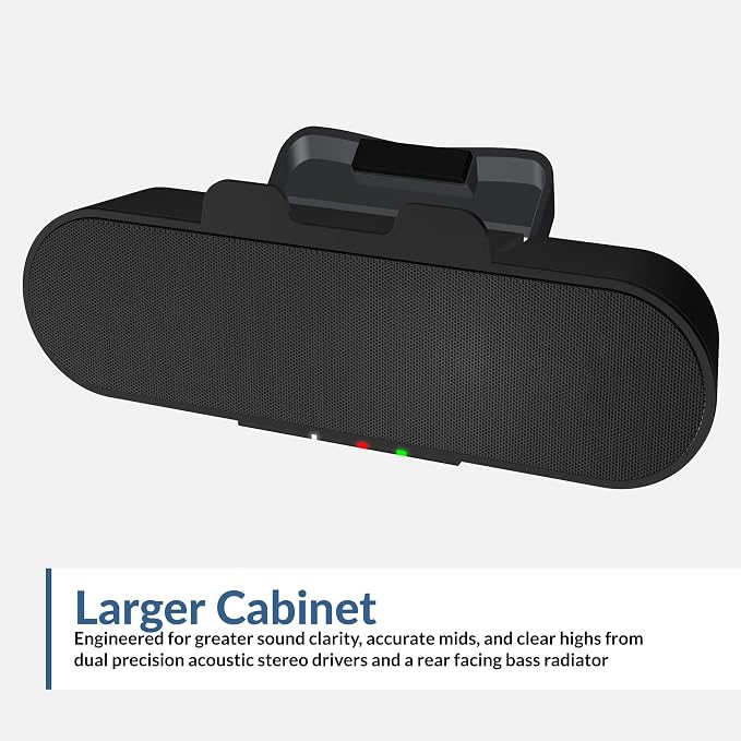 Cyber Acoustics CA-2890PRO USB and Bluetooth Speaker Bar, Clip-On Monitor | Monitor-Mounted Speaker Bar for PC and Mac, Great for Calls and Music, Auto-Switch Between Devices, Mic Mute Button - Image 7