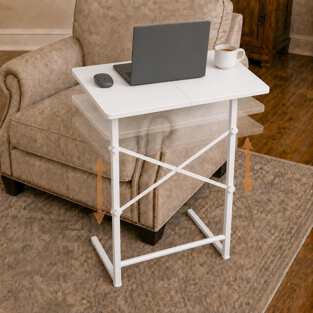 TV Trays Table Couch Desk, Overbed Bedside Tables Adjustable Height by Tademis
