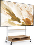 FITUEYES Rolling TV Stand for 70-100 Large TVs, Height-Adjustable, White by FITUEYES