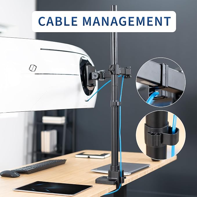 VIVO Single Monitor Desk Mount, Fully Adjustable Stand - Image 9