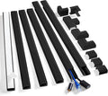 ZhiYo Cord Cover Wall Kit, 94.5in Cord Hider Wall Mounted TV, Self-Adhesive Wire Covers for Cords, Paintable Wire Hiders Cable Raceway Kit, Cable Concealer, 6 x L15.7in W0.98 H0.5in, Black by ZhiYo