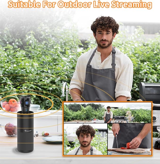 TOUCAN 360-Degree Video Conference Camera, 1080p HD Webcam with 4 Noise Reduction Mics, Speaker, AI Tracking, Works with Zoom, Google Voice, Microsoft Teams and More, for PC/Mac/Tablet - Image 8