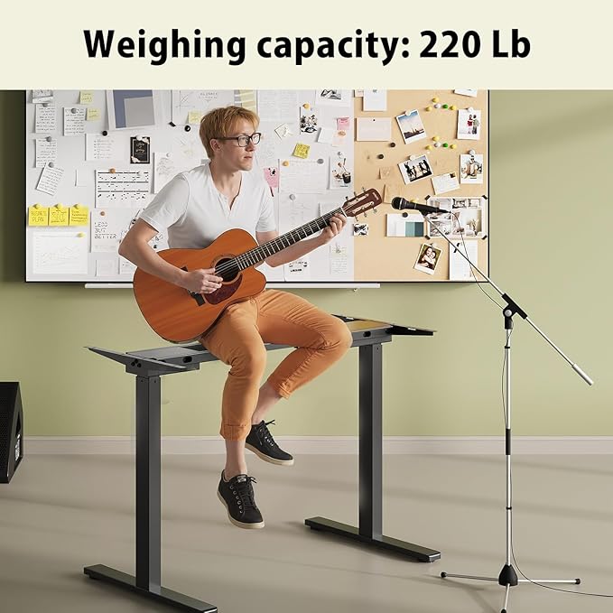 Dual Motor Standing Desk Frame for 40-63 in Tops, 264 lb, Black | Frame Only, Fits 40-63 x 24-28 in Tops, 28.3-46.5 in Height, 2+3 Controls, ≤45 dB, 264 lb Capacity - Image 6