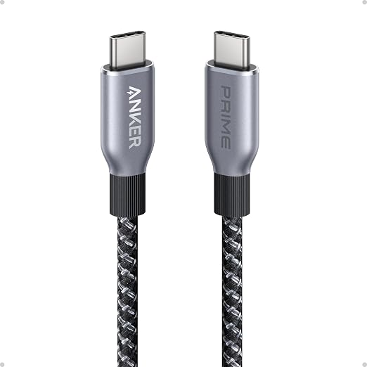 Anker Prime USB C to USB C Cable, 240W Fast Charging Durable Cable (1 ft) | USB 2.0 Upcycled Braided Nylon, 100-Year Bend Durability for iPhone 17 / 17 Pro / 17 Pro Max, MacBook, Galaxy, and More by Unknown