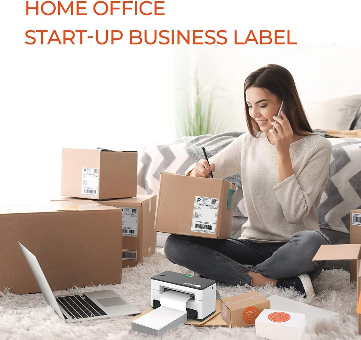 MUNBYN Thermal Direct Shipping Label (Pack of 500 4x6 Per Fanfold Labels) - Commercial Grade - Image 6