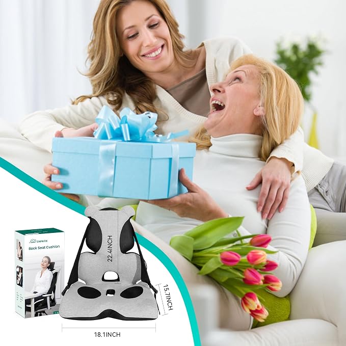 Lumbar Support Pillow Memory Foam, Car Seat Cushion, Office Chair Cushion, One Piece Chair Pad, Improve Posture, Sciatica, Hip & Back Coccyx Tailbone Pain - Image 7