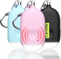 Rechargeable Personal Alarm Keychain - 130dB Siren, LED Light - 3Pack Personal Safety Alert for Women to Carry - Panic Button Alarm for Security - Rape Whistle for Self Defense (Black&Pink&Blue) by WETEN